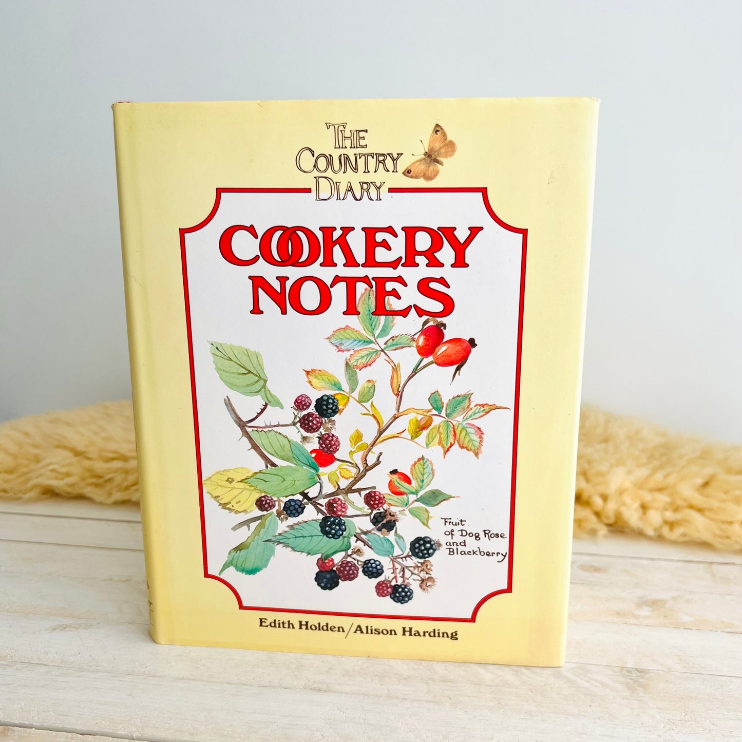 Vintage Cookery Notes Book / The Country Diary / Edith Holden and Alison Harding / Watercolour Note Book for Recipes