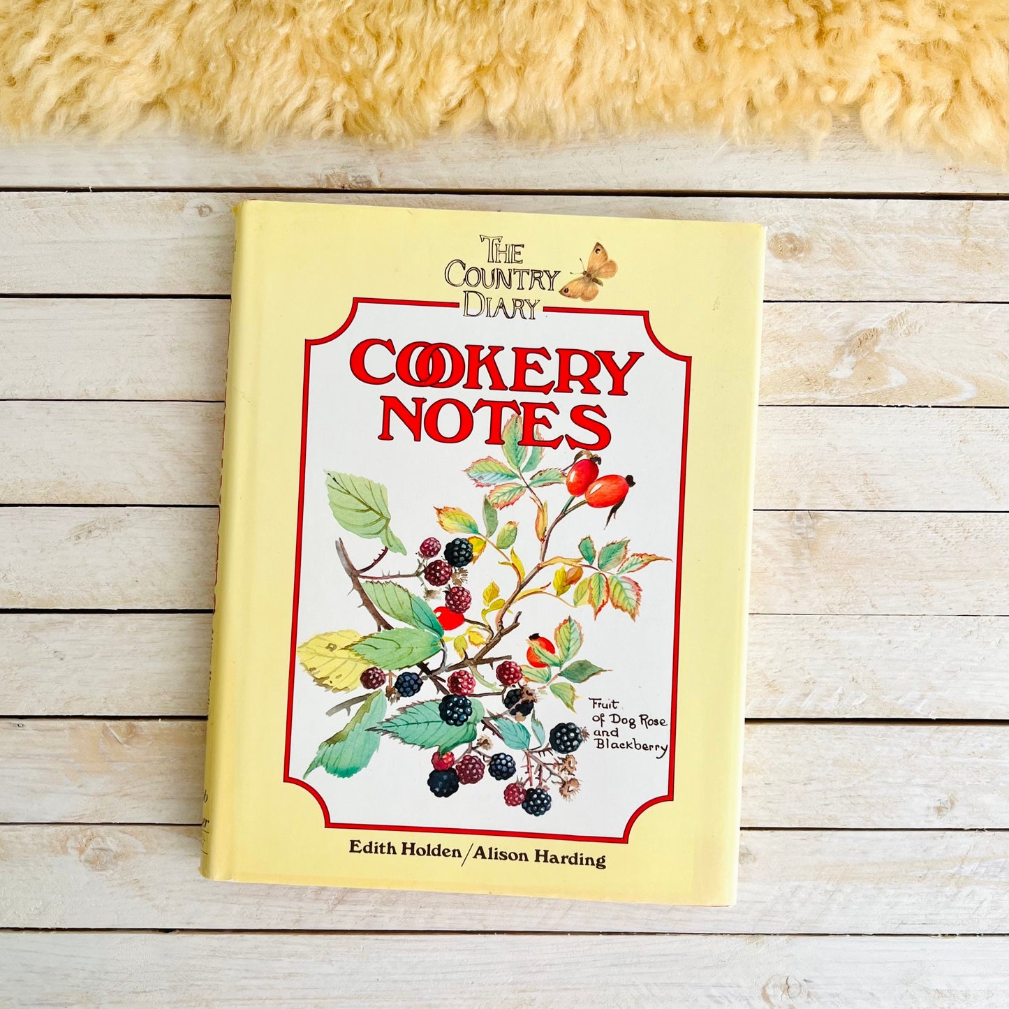 Vintage Cookery Notes Book / The Country Diary / Edith Holden and Alison Harding / Watercolour Note Book for Recipes