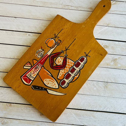 1970’s Yugoslavian Charcuterie Board • Cheese & Meat Wall Hanging