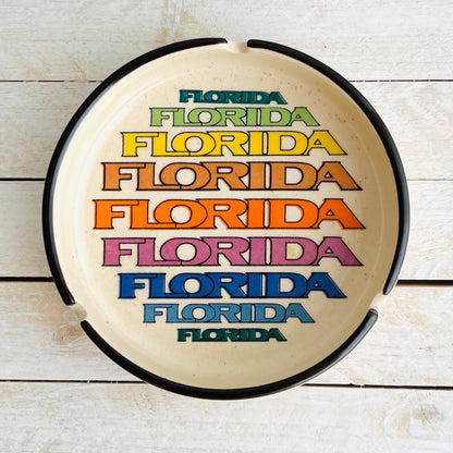 Vintage Florida Ashtray / Retro Smoking Accessories / Funky Ash Tray Gift for Smokers / USA Florida Collectable Kitsch