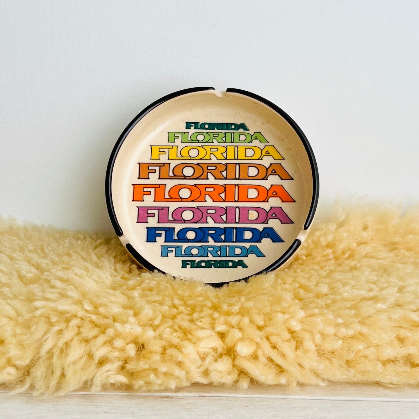 Vintage Florida Ashtray / Retro Smoking Accessories / Funky Ash Tray Gift for Smokers / USA Florida Collectable Kitsch