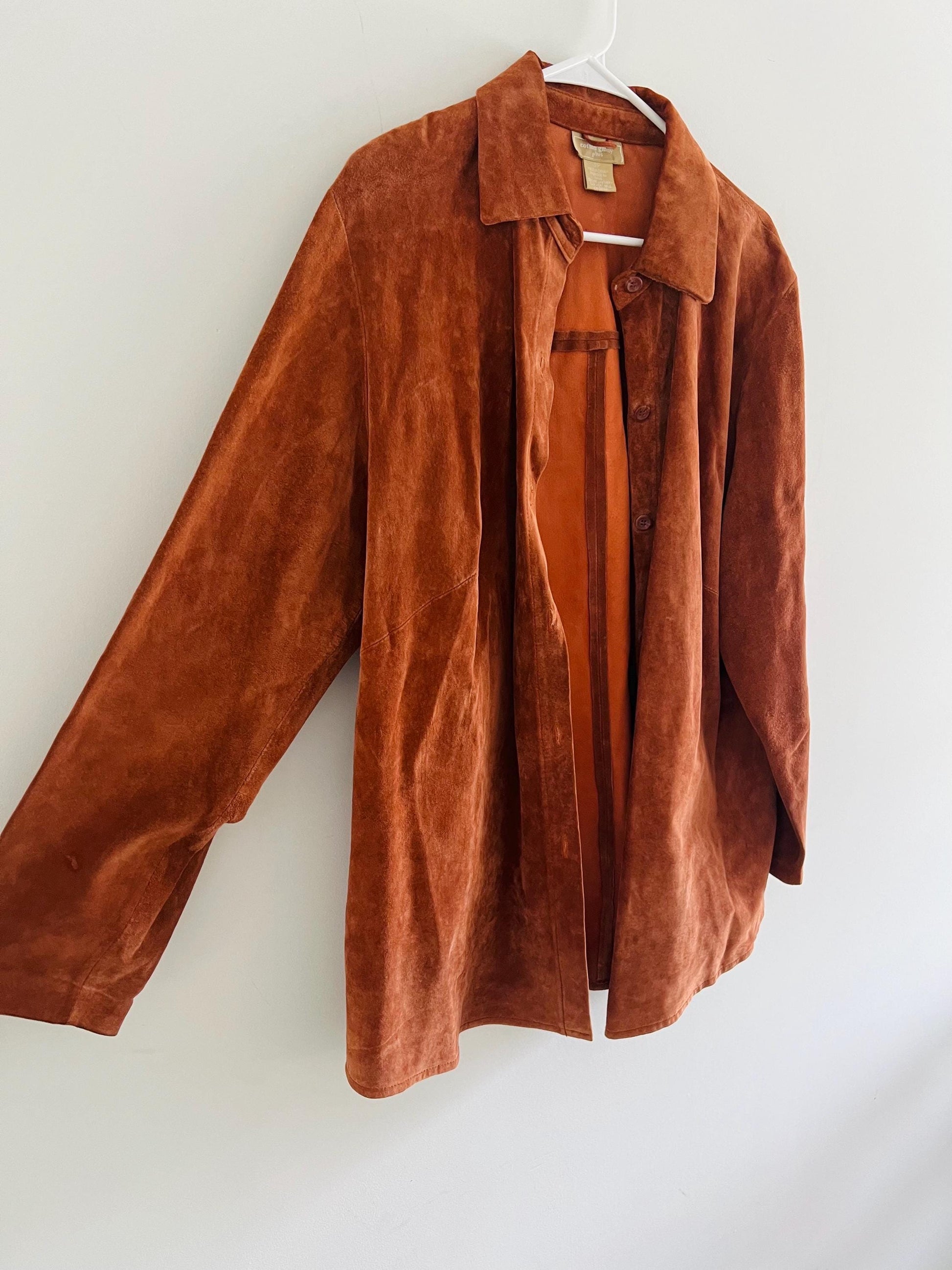 Vintage Cotton Ginny Light Leather Jacket / 90s Streetwear Brown Leather / Size Small-Plus / Fall or Spring Coat