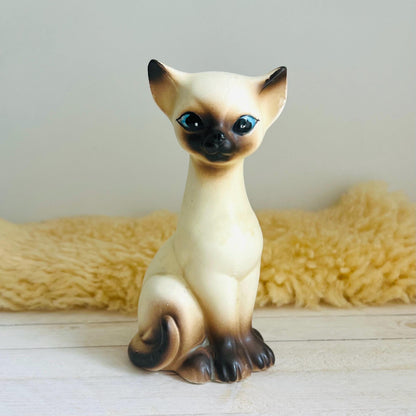 Vintage Siamese Cat Figurine / Mid Century Kitty Sculpture / Siamese Cat Lover Gifts / Collectable Cats