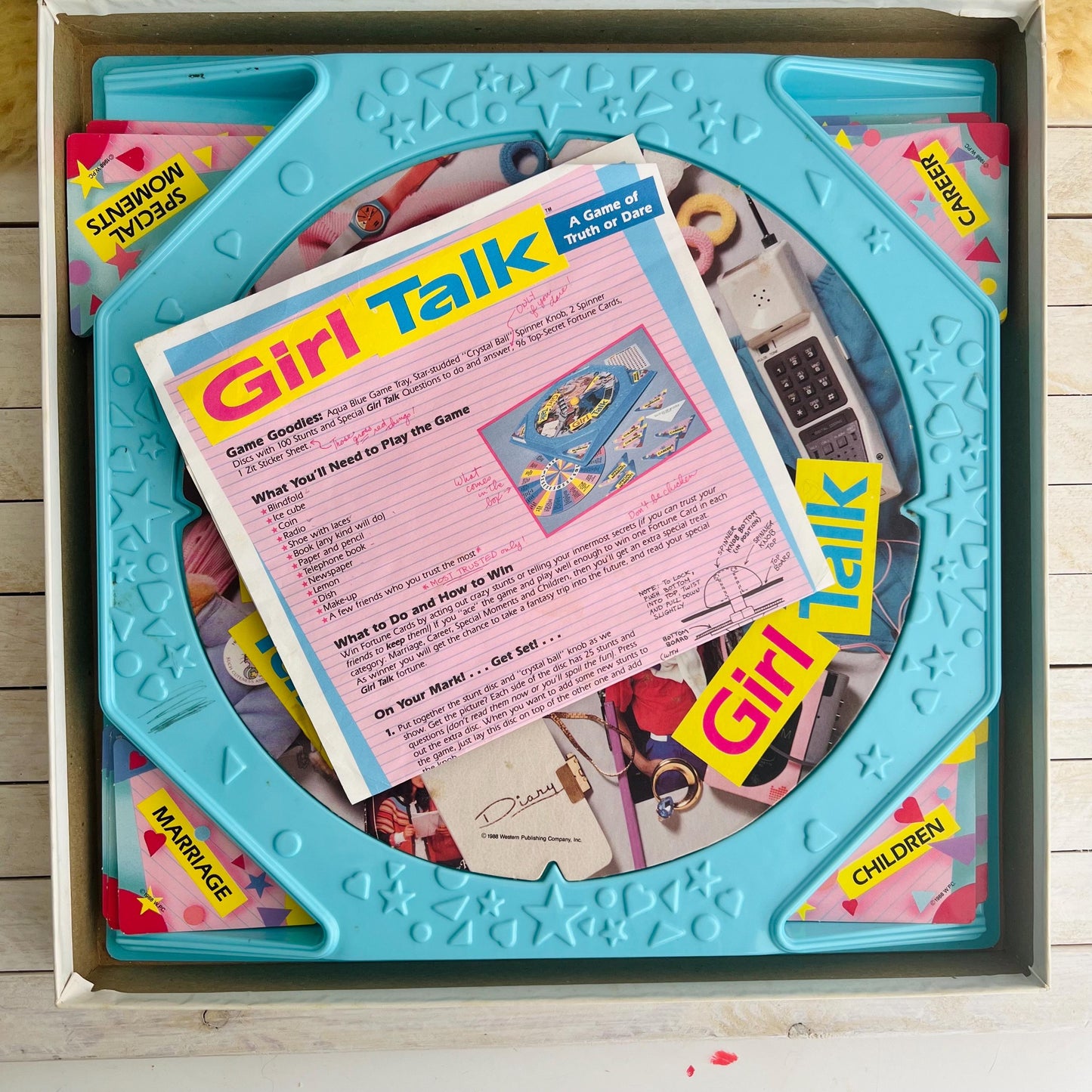 Vintage 1988 Girl Talk Board Game / Girls Night Ideas / Retro Kitschy Games